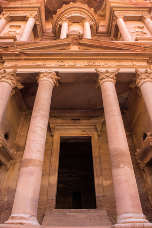 The Treasury. Petra, Jordan. Ancient stone carving made by the Nabatean civilizationの写真素材