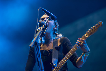 BONTIDA, ROMANIA - JULY 19, 2018: British alternative rock band Wolf Alice performing live on the...