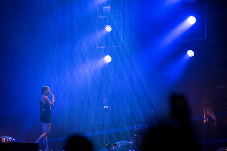 BONTIDA, ROMANIA - JULY 19, 2018: Swedish electropop duo Icona Pop performing a live concert at Electric Castle music festivalのeditorial素材