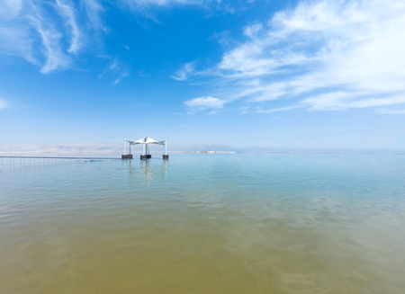 Tourist resort at the Dead sea, Israelの写真素材