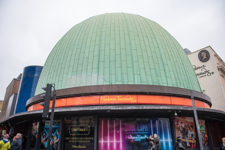 LONDON, UK - MARCH 22, 2019: The Madame Tussauds is a wax museum in London near the Planetarium, founded by sculptor Marie Tussaudのeditorial素材