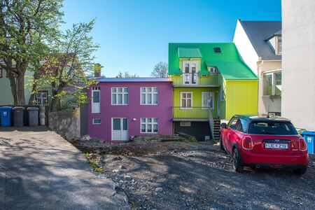 REYKJAVIK, ICELAND - MAY 24, 2019: Reykjavik is the capital and the largest city of Iceland and is visited every year by crowd of touristsのeditorial素材