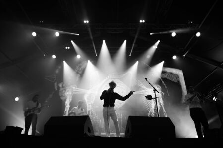 BONTIDA, ROMANIA - JULY 19, 2019: Pannonia Allstars Ska Orchestra (PASO) performing a live concert...