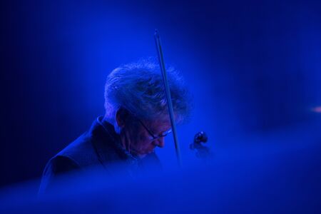 BONTIDA, ROMANIA - JULY 20, 2019: Kronos Quartet American string symphonic orchestra performing live at Electric Castle Festivalのeditorial素材