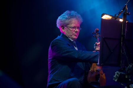 BONTIDA, ROMANIA - JULY 20, 2019: Kronos Quartet American string symphonic orchestra performing live at Electric Castle Festivalのeditorial素材