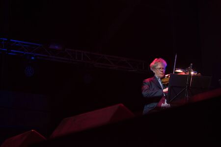 BONTIDA, ROMANIA - JULY 20, 2019: Kronos Quartet American string symphonic orchestra performing live at Electric Castle Festivalのeditorial素材