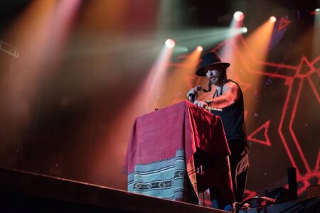 BONTIDA, ROMANIA - JULY 20, 20119: Romanian etno hip-hop band Subcarpati performing a live concert...