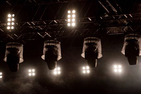 Stage lights at music festivalの写真素材