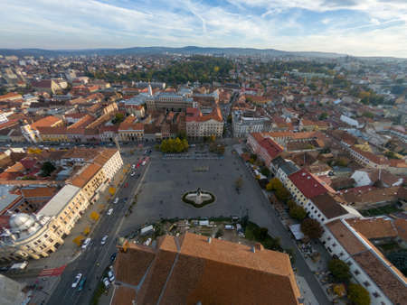 Panoramic view of the city of Cluj Napoca, Kolozsvar, Transylvania, Romania