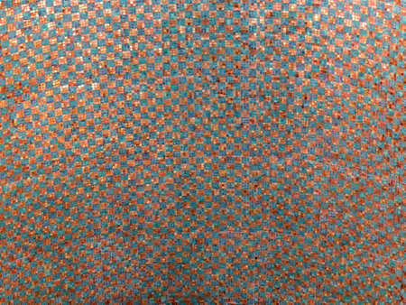 Background of colorful mosaic tiles. Ancient Arabic patterns on the Dome of the Rock, Temple mount,...