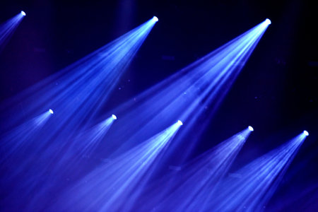 Stage lights glowing at live concert background