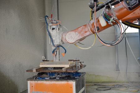 Robotic stone milling machineの写真素材