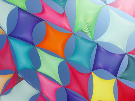 Pride flag against blue sky. Rainbow flag symbol of LGBTQ pride and LGBTQ social movementsの写真素材