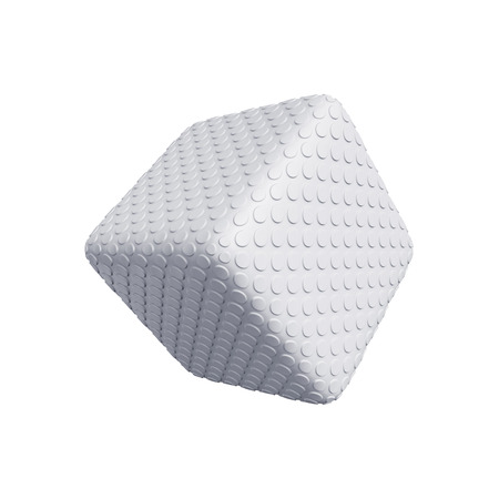 abstract cube isolated on a white background, 3D rendering, illustrationの写真素材