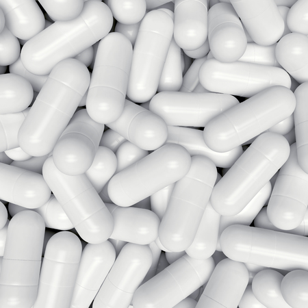 pills capsule background 3D rendering, illustration, patternの写真素材