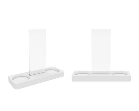 Holder Isolated on White Background, 3D rendering. Illustrationの写真素材