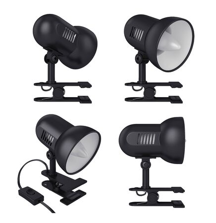 Table lamp isolated on white background, 3d rendering. Illustrationの写真素材