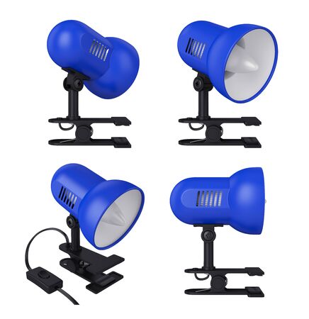 Table lamp isolated on white background, 3d rendering. Illustrationの写真素材