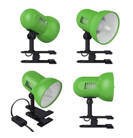Table lamp isolated on white background, 3d rendering. Illustrationの写真素材