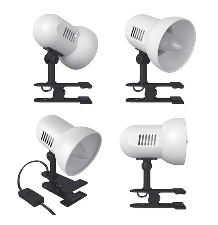 Table lamp isolated on white background, 3d rendering. Illustrationの写真素材