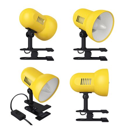 Table lamp isolated on white background, 3d rendering. Illustrationの写真素材