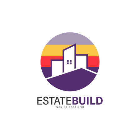 real estate and buildings logo templateのイラスト素材