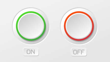 on off button template. electronic power symbols