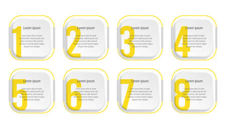 Presentation business infographic template with 8 optionsのイラスト素材