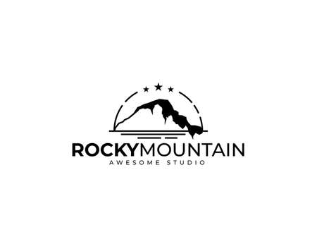 Rocky mountain logo designのイラスト素材