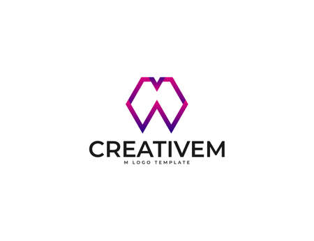 Modern initial letter m logo designのイラスト素材