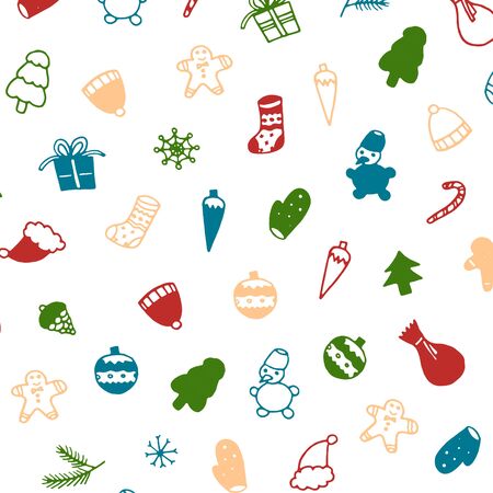 Happy New Year and Merry Xmas background. Design for winter holidays. Winter holidays texture.の写真素材