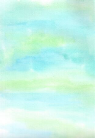 Blue and green watercolor backgroundの写真素材