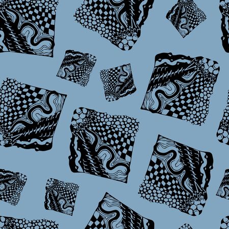 Abstract zenart seamless pattern illustration on the color background.のイラスト素材