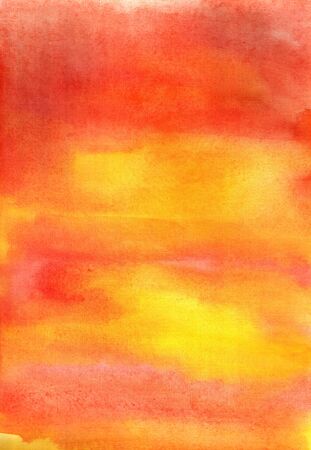 Yellow and red watercolor backgroundの写真素材