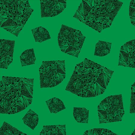 Abstract zenart seamless pattern illustration on the color background.のイラスト素材