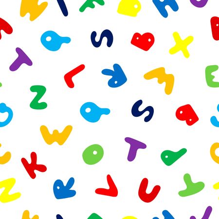 Isolated hand drawn vector black and white alphabet.のイラスト素材