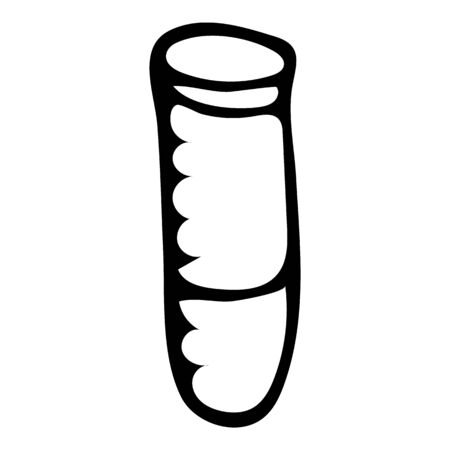 Test tube with blood sample for COVID-19, Coronavirus test.のイラスト素材