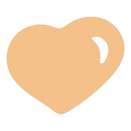 Hand-Drawn Pastel Isolated Vector Heart On White Background. Illustration Of Flat Heart Symbol. Graphic Design In The Concept of Love. Love Symbol And Emblem for Valentines Day.のイラスト素材