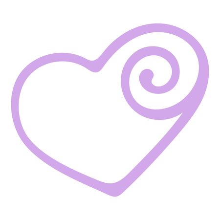 Hand-Drawn Pastel Isolated Vector Heart On White Background. Illustration Of Flat Heart Symbol. Graphic Design In The Concept of Love. Love Symbol And Emblem for Valentines Day.のイラスト素材