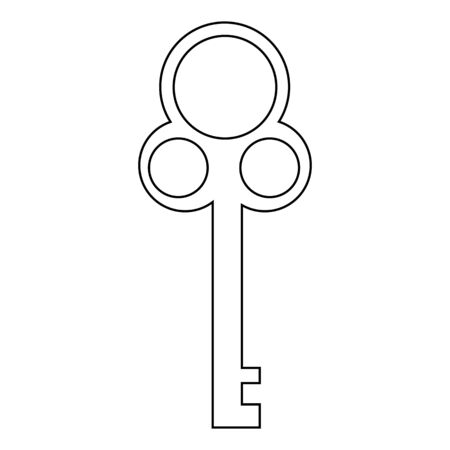 Vintage Key. The Key to the Lock Isolated on a White Background.のイラスト素材