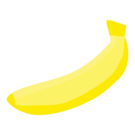 Simple Isolated Banana On White Background.のイラスト素材