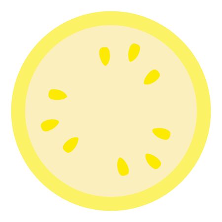 Simple Isolated Melon Slice On White Background.のイラスト素材