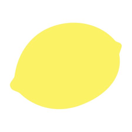 Simple Isolated Lemon On White Background.のイラスト素材