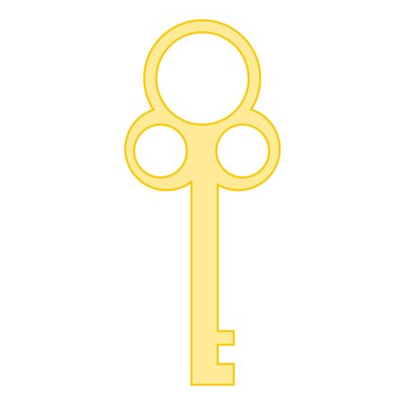 Vintage Key. The Key to the Lock Isolated on a White Background.のイラスト素材