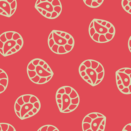 Colorful Foliage and Flowers Seamless Pattern Vector Design.のイラスト素材