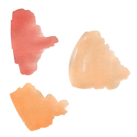 Set of Colorful Watercolor Stains. Collection of Watercolor Spots for Decoration, Poster, Banner, Greeting Cards Design.の写真素材