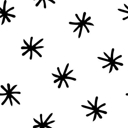 Seamless Pattern with Snowflakes on White Background.の写真素材