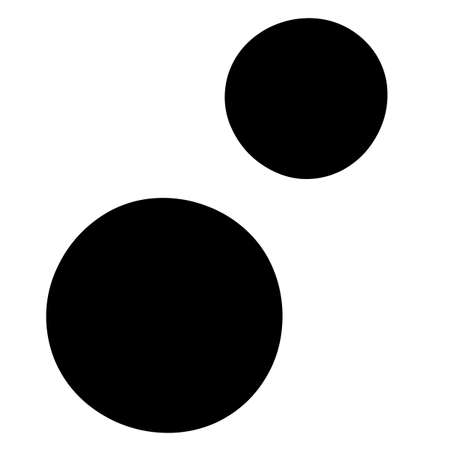 Air Bubbles Silhouette Illustration Isolated on White Background.のイラスト素材