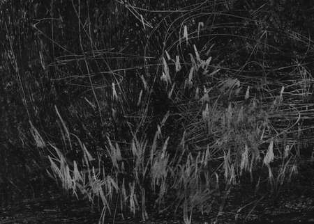 Black and White Hand Drawn Pastel Background. Abstract Backdrop.の写真素材