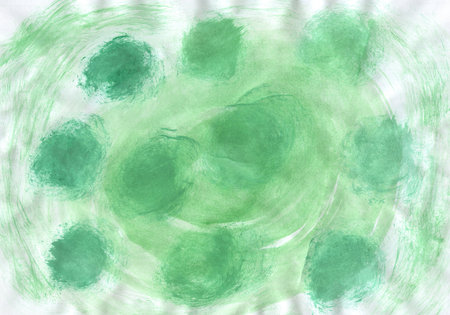 Hand Painted Abstract Watercolor Background. Watercolor Green Abstract Designs.の写真素材